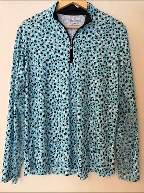 SunSoleil Catwalk SolCool Women's Golf Quarter Zip  UV 50+ size XL NWOT